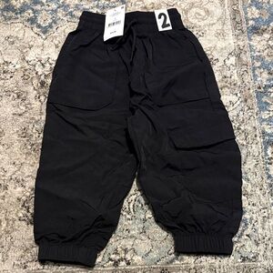 Cotton On Kids Black Parachute Pants Size 2